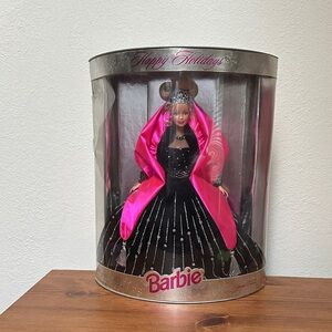Barbie Holiday Doll in Pink and Black Ensemble 2001 for display or debox